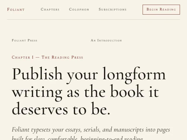 Manuscript website preview
