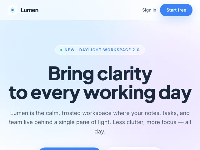 Daylight website preview
