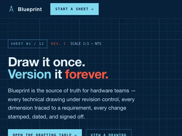Blueprint website preview