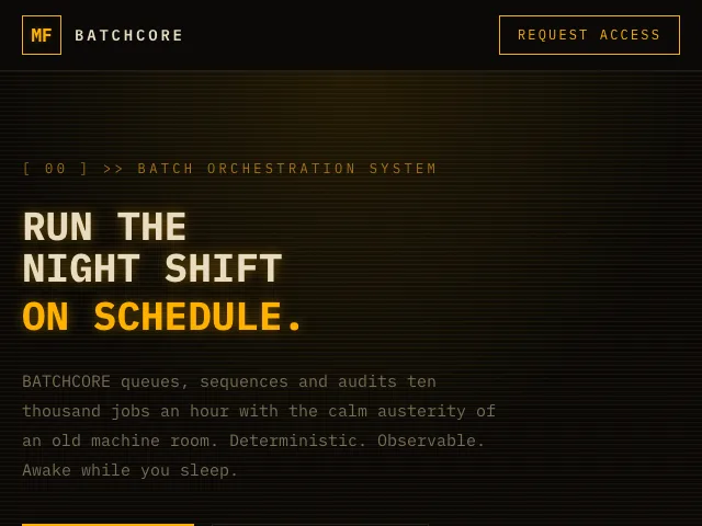 Mainframe website preview
