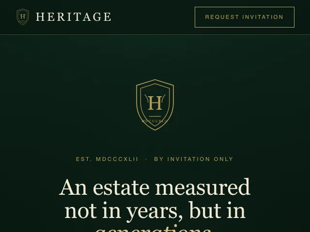 Heritage website preview