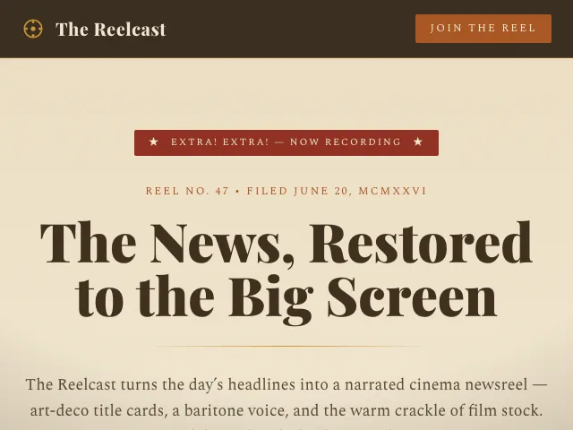 Newsreel website preview